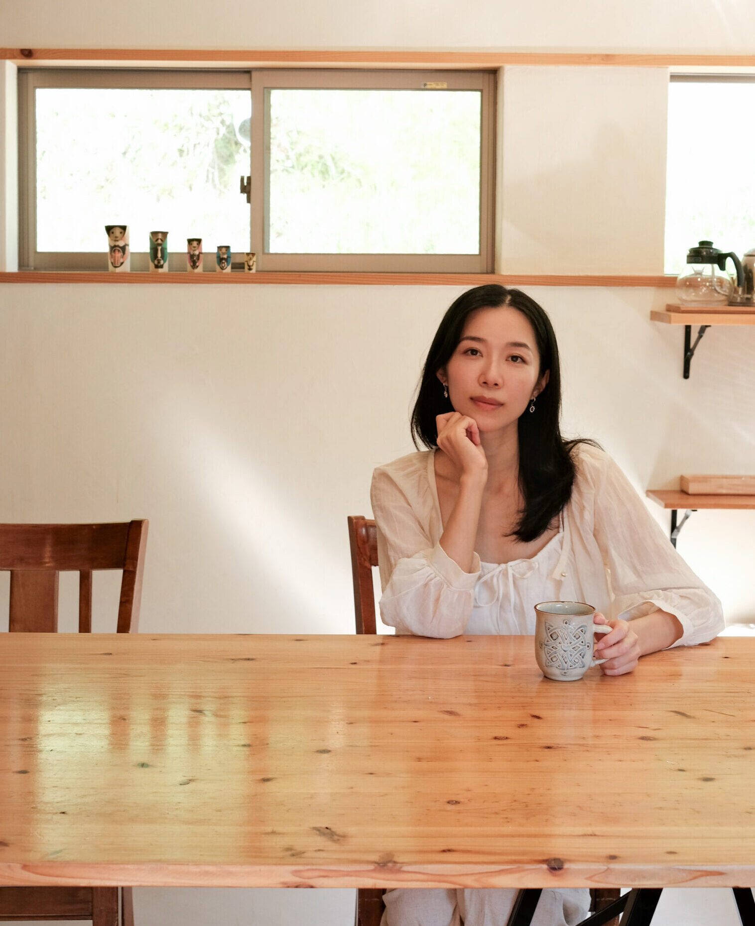 Voile cotton shirt blouse (ivory) - 画像 (7)