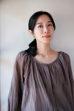 Voile cotton shirt blouse (soft brown)